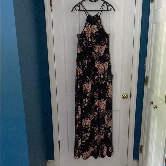 Floral Halter Maxi Dress - Picture 1 of 5